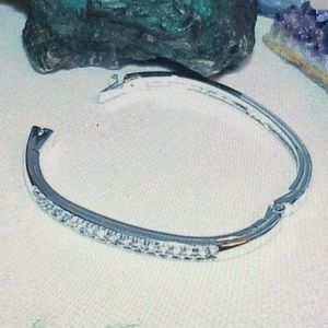 Authentic Swarovski Rhodium Bangle Bracelet